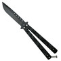 Crop Circles Black Training Butterfly Knife