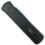 Pro-Tech Black Aluminum G10 Inlay Abalone Button Godson Auto Knife, Sapphire Blue Blade, Clip View