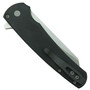 Pro-Tech Malibu Black Aluminum Flipper Knife, Stonewash MagnaCut Reverse Tanto Blade, Clip View