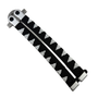 Tsuka Katana Black Butterfly Knife, Satin Tanto Blade, Closed View