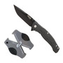 Bear Edge 831 Brisk 2.0 Black Assisted Knife, Gatco Sharpener Combo Set