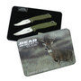 Bear Edge Limited Edition OD Green Folding Knife, Set of 2 in Gift Tin