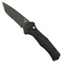 Benchmade Black Grivory Claymore AXIS AUTO Knife, Cobalt Black Combo Tanto Blade