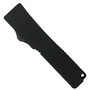 Mini Black Rubberized OTF Knife, Black Blade, Closed View