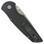 Pro-Tech TR-3 Tactical Response 3 Integrity Black Relic Textured Aluminum Folding Knife, Stonewash Blade, Clip View