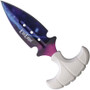 ElitEdge Push Dagger White Nylon Fixed Blade Knife, Galaxy Blade