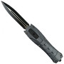 Lightweight CF Nylon Fiber OTF Auto Knife, Black Dagger Blade