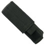 X-Switch Smooth Precision Medium Red OTF Knife, Black Clip Point Blade, Sheath View