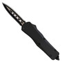 Smooth Operator Covert OTF Auto Knife, Black Double Edge Dagger Blade