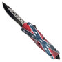 Smooth Operator CSA Flag Covert OTF Auto Knife, Black Clip Point Blade