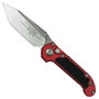 Microtech Gen III Red LUDT Auto Knife, Stonewash Tanto Blade