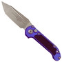 Microtech Gen III Purple LUDT Auto Knife, Apocalyptic Tanto Blade