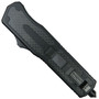 USA Carbon Fiber Insert OTF Knife, Clip Point Blade, Clip View
