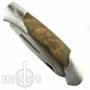 Scratch & Dent Famars Small Predatore Hunter Knife, Root Burl Wood
