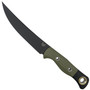 Benchmade OD Green Meatcrafter Fixed Blade Knife, Black Trailing Point