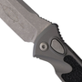 Microtech Natural Clear Aluminum Socom Elite Auto Knife, Apocalyptic Tanto Blade, Close Up