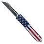 Full Size Patriot Surge Elite Gladiator OTF Knife, Black Reverse Tanto Blade