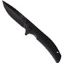 Bear & Son Black Zytel Sideliner Flipper Knife, Black Drop Point Blade