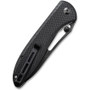 CIVIVI Black Picaro Linerlock Knife, Black Stonewash D2 Blade, Clip View