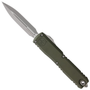 Microtech Gen III ZBP OD Green Ultratech OTF Auto Knife, Apocalyptic Dagger Blade