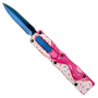 Sprinkle Snap Mini Front Switch OTF Knife, Blue Dagger Blade