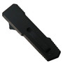 SOS Knives Black OTF Knife, Distressed Black Tanto Blade, Clip View