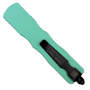 Aqua EasyGrip Front Switch OTF Knife, Black Dagger Blade, Clip View