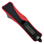RapidStrike Large Crimson G10 OTF Knife, Drop Point Blade, Clip View