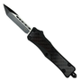 RapidStrike Small Black Carbon Fiber OTF Knife, Black Tanto Blade