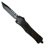 RapidStrike Large Black Carbon Fiber OTF Knife, Black Tanto Blade