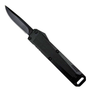 Stealth Grid Black Micro OTF Auto Knife, Black Clip Point Blade