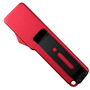 Snap-Chop Mini OTF Knife, Two-Tone Tanto Blade, Clip View