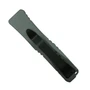 Flashpoint Gray Aluminum Micro OTF Auto Knife, Black Tanto Blade, Clip View