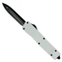 Strike Response Whiteout Zinc Alloy OTF Auto Knife, Black Dagger Blade