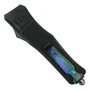 Prism Strike Large OTF Auto Knife, Rainbow Damascus Dagger Blade, Clip View