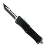 Covert Grip Black Rubberized OTF Auto Knife, Black Tanto Blade
