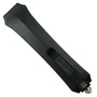 Midnight Front Switch Aluminum OTF Knife, Black Dagger Blade, Clip View