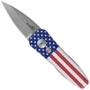 Kershaw USA Flag Aluminum Launch 4 Auto Knife, Stonewash Spear Point Blade
