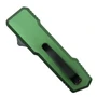 SOS Knives OD Green OTF Knife, Distressed Black Drop Point Blade, Clip View