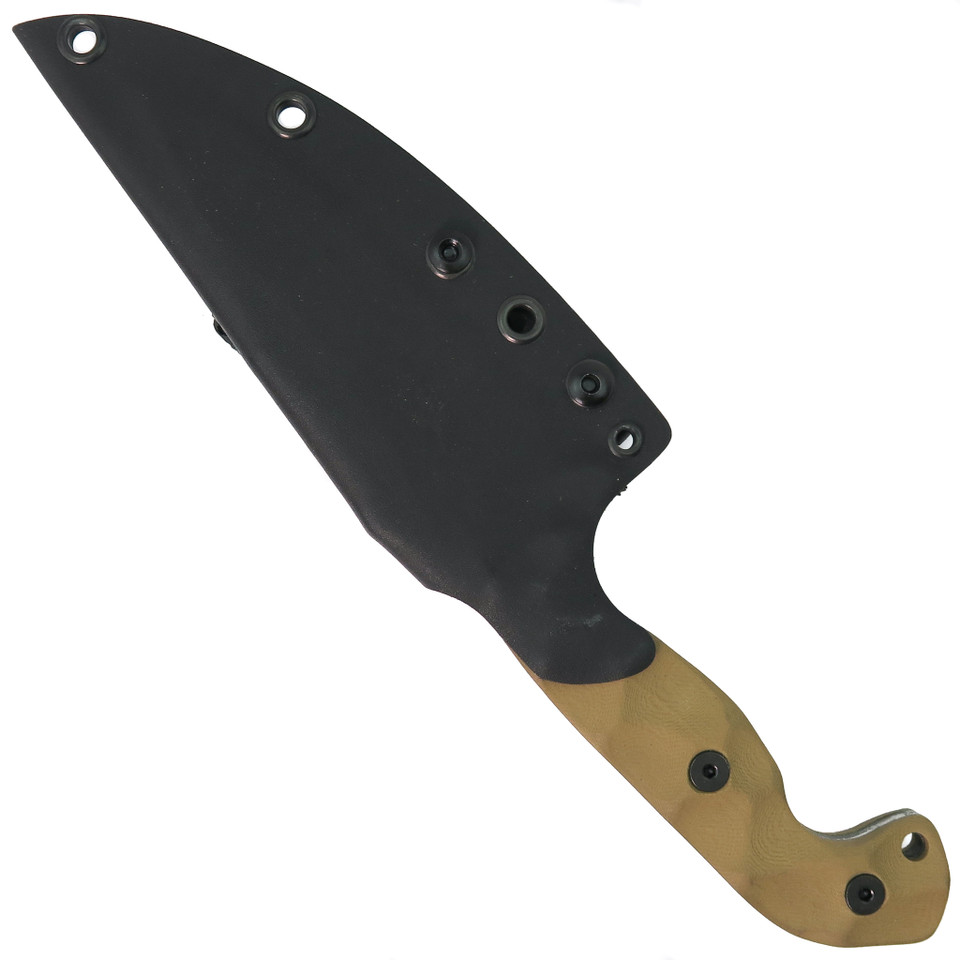 Stroup Knives TU1 Tan G10 Fixed Blade Knife BladeOps