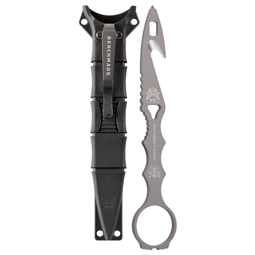 Benchmade 179GRY Grey SOCP Fixed Blade Rescue Tool, Black Sheath