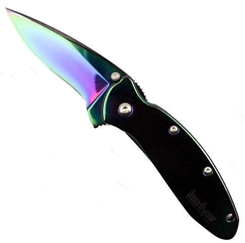 Kershaw Frame Lock VIB Rainbow Scallion Assist Knife, KS1602VIB