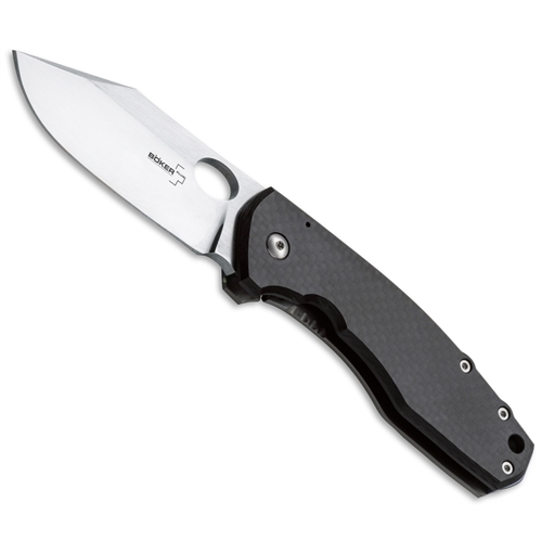 Boker Plus F3 II Framelock Knife, Carbon Fiber, S35V Plain Blade