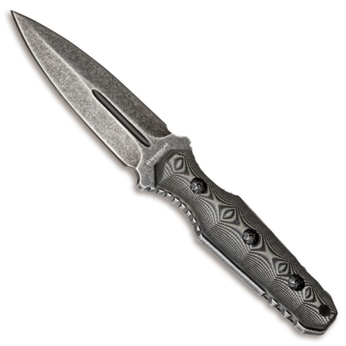 Boker Magnum 02SC518 Black/Grey Lil' Grave Digger Micarta Fixed
