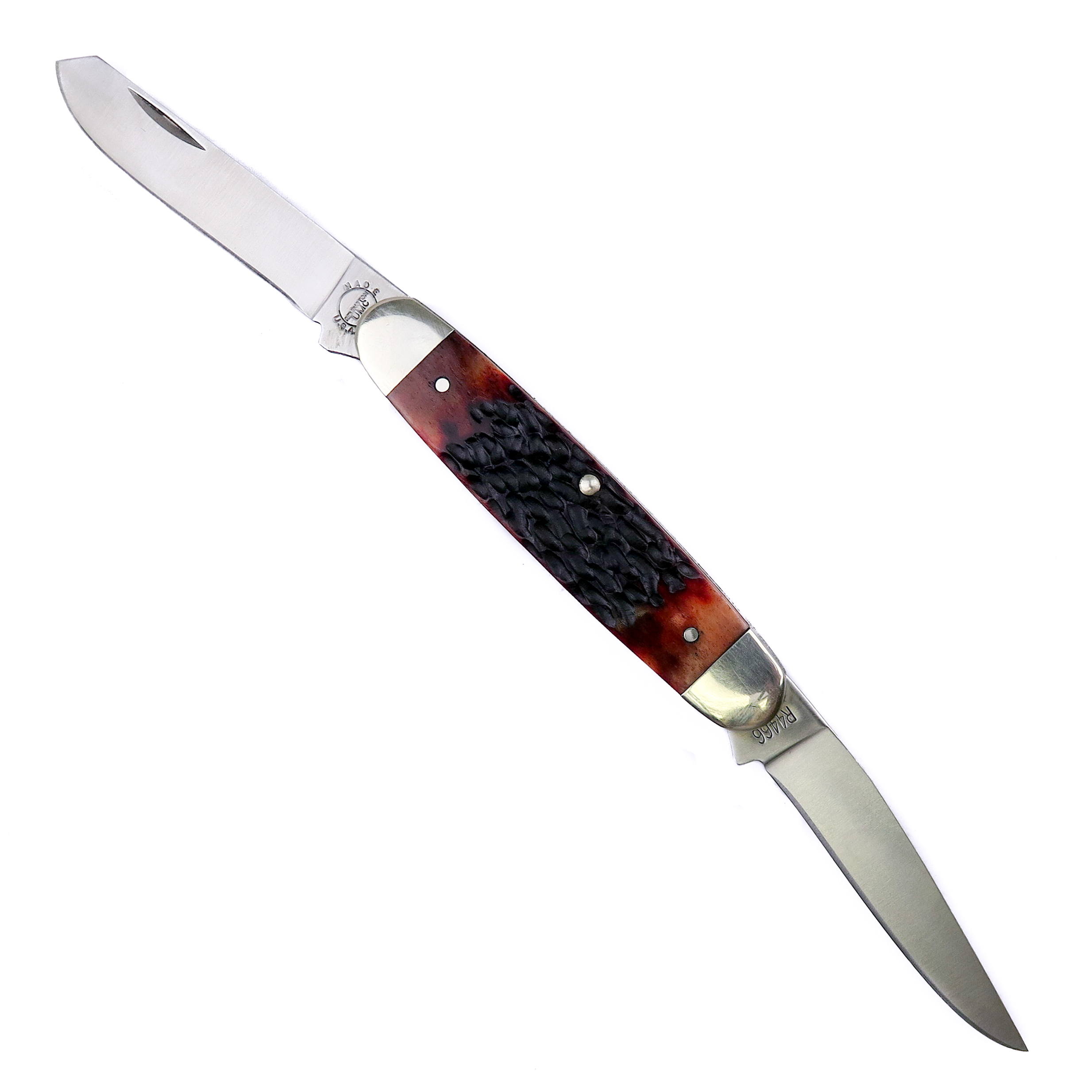 Remington 2015 The Cliffhanger Bullet Muskrat Knife, Amber Jigged Bone