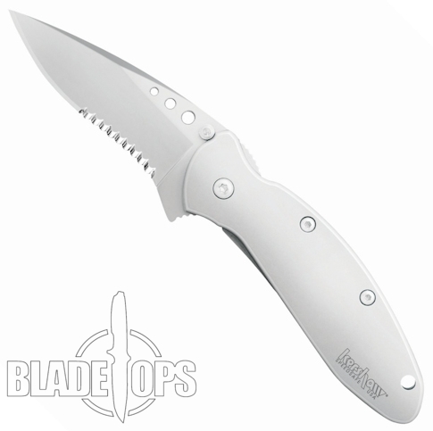 Kershaw Frame Lock Scallion Assist Knife, Combo Blade, KS1620FLST