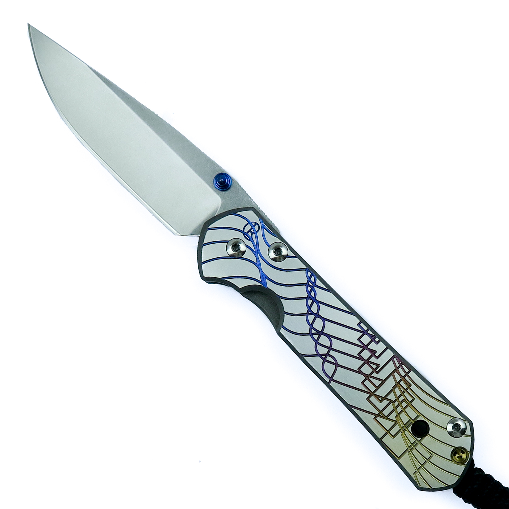 Chris Reeve CGG Waveform Small Sebenza 21 Knife, Stonewash Plain