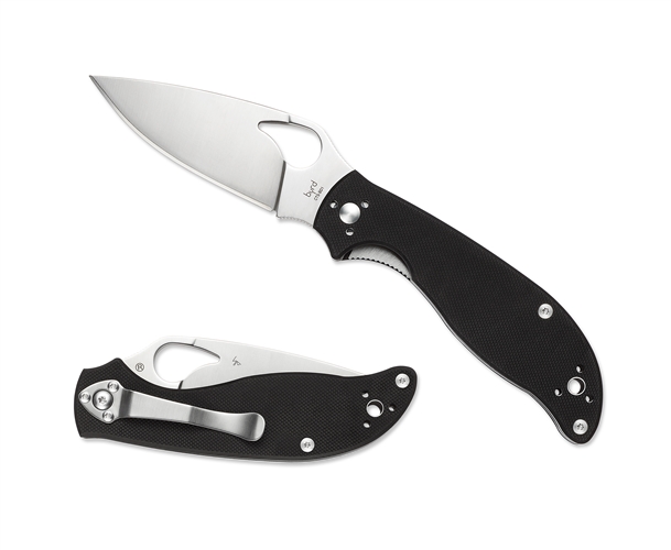 Spyderco Byrd BY08GP2 Raven 2 Folder Knife, CTS-BD1 Satin Blade