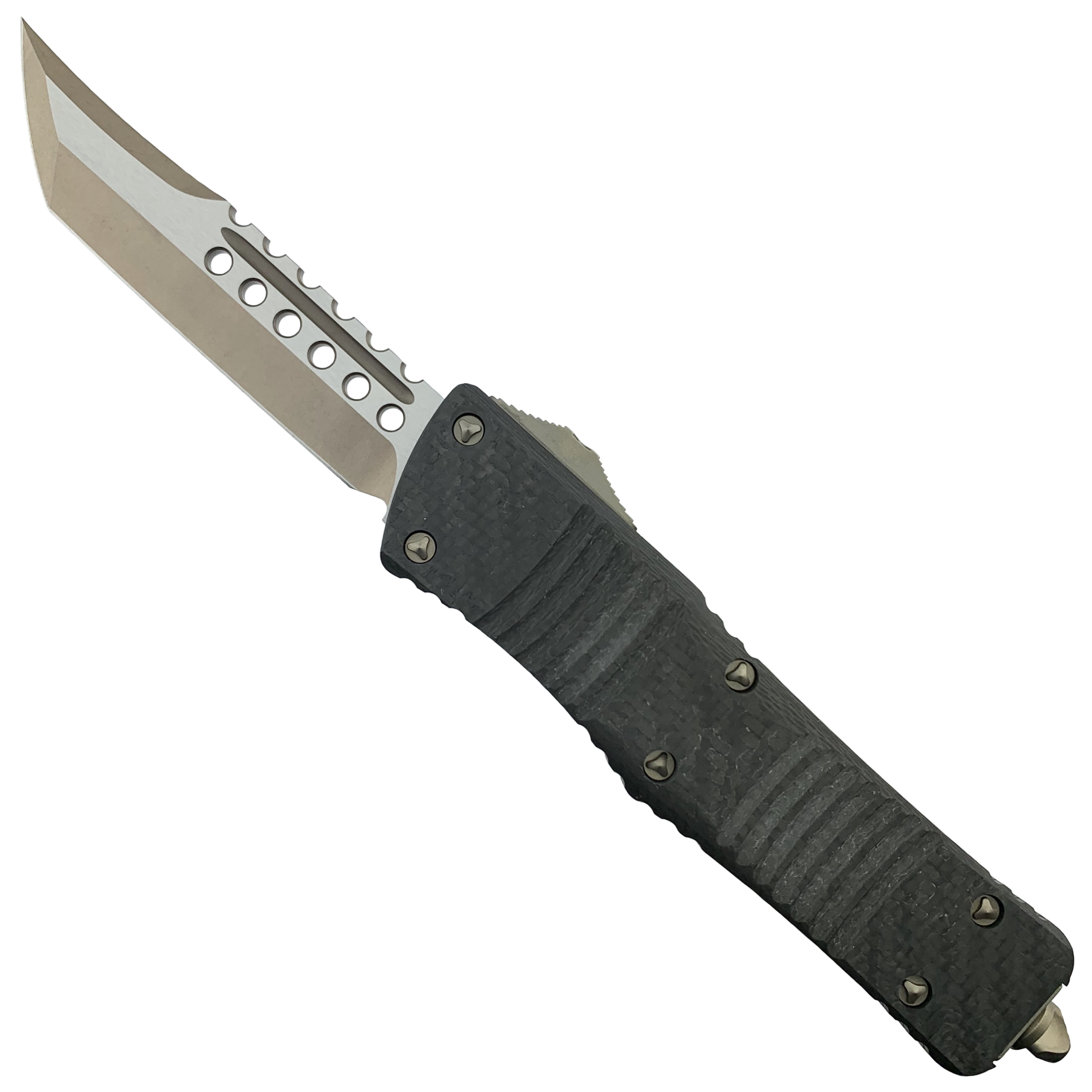 Microtech 21913CF Signature Series Combat Troodon Carbon Fiber/Aluminum Hellhound Tanto OTF