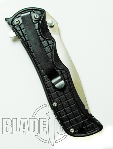 Blackjack Model 1 Drop Point Spring Assist Knife, Black, PLN, BJ032